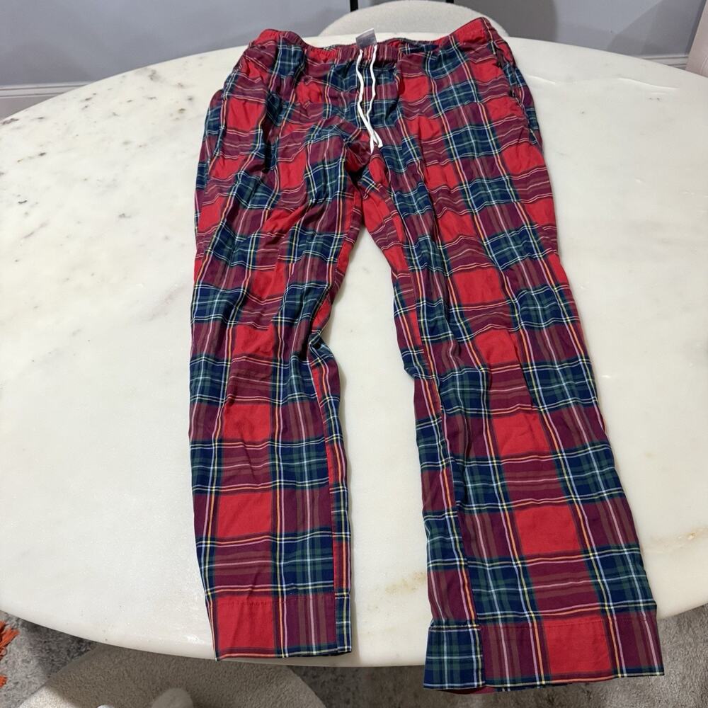 Vineyard Vines Men's L Plaid Flannel Pajama Pants Red Blue Green Yellow